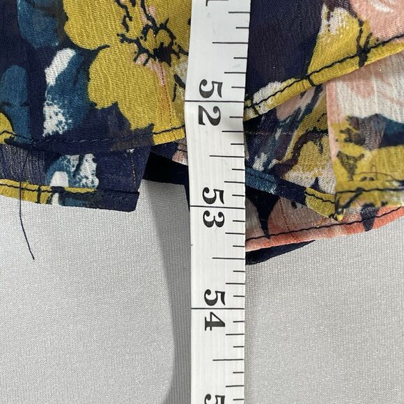 Lulus Floral Ruche Maxi Dress Women's Large Blue Floral Flowercore Coquette - Picture 10 of 16